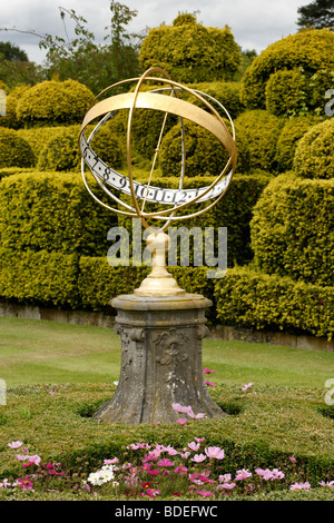 Cadran solaire à Hever Castle, dans le Kent, England, UK Banque D'Images