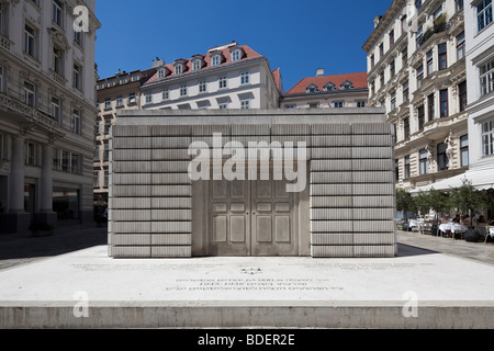Judenplatz Holocaust Memorial, Vienne, Autriche Banque D'Images