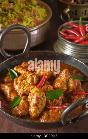 Poulet au curry Chili Inde Asie du Sud de l'alimentation Banque D'Images