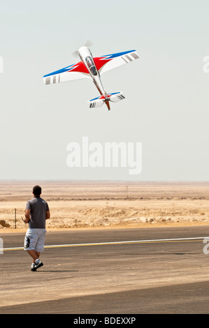 Israël, Massada, la bande d'air contrôlée par la radio internationale de la concurrence d'aéromodèles 27 Juin 2009 Banque D'Images