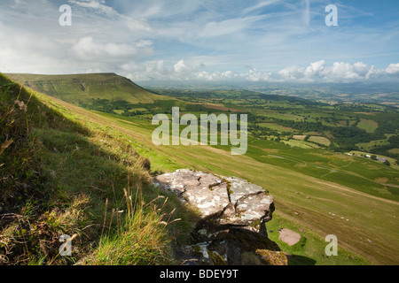 Vue depuis Hay Bluff vers Lord Hereford's Knob, Herefordshire, UK Banque D'Images