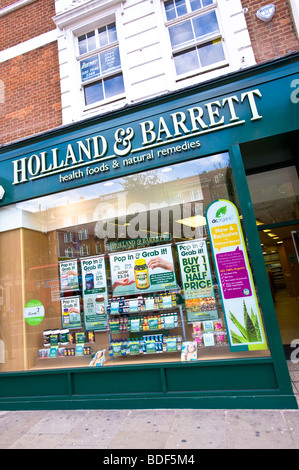 La Hollande et Barrett health food shop, London, Royaume-Uni Banque D'Images