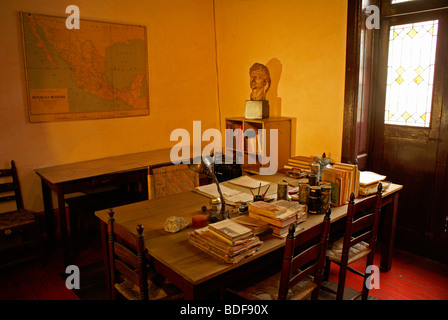 L'étude de Léon Trotsky dans la maison-musée de Léon Trotsky à Coyoacan, Mexico Banque D'Images