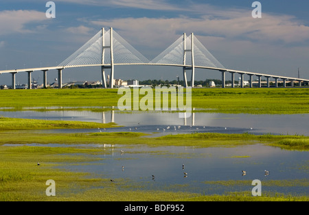 Sidney Lanier Bridge - Brunswick, Georgia USA Banque D'Images