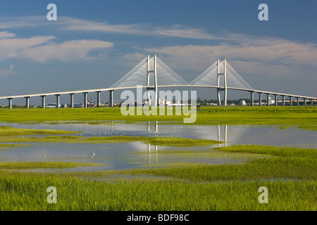 Sidney Lanier Bridge - Brunswick, Georgia USA Banque D'Images