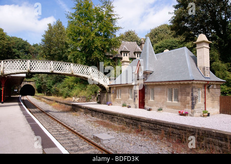 Du côté de la station de Cromford salle d'attente ; récemment restauré Banque D'Images