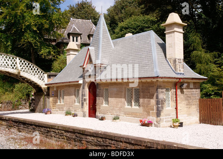 Du côté de la station de Cromford salle d'attente ; récemment restauré Banque D'Images