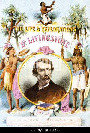 DAVID LIVINGSTONE, couvrir de son autobiographie publiée en 1875 Banque D'Images