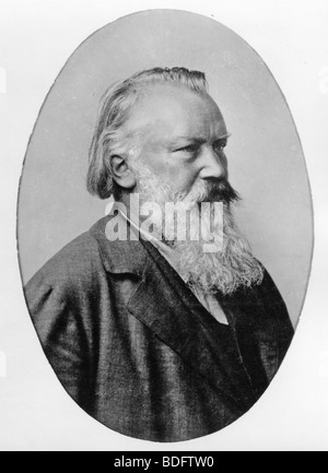 JOHANNES Brahms (1833-1897) compositeur allemand Banque D'Images