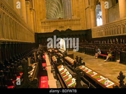 L'Quire La Cathédrale de Canterbury Kent England uk Banque D'Images