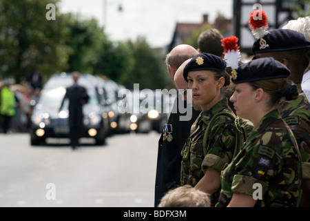 Rapatriements de quatre soldats à Wootton Bassett, 2009. Banque D'Images