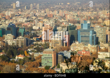 Paysage urbain de Santiago du Chili Banque D'Images