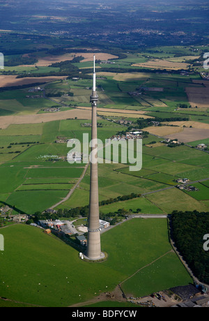 Emley Moor PLAT Mât, Emley Moor, West Yorkshire, Angleterre du Nord Banque D'Images