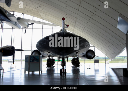 Sur l'affichage dans le Musée de l'air américaine,CE,Duxford merveilleux exemple de l'espion dans le ciel,l'avion Lockheed SR-71 Blackbird Banque D'Images