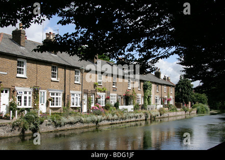 Folly Island cottages rivière lee Hertford Banque D'Images