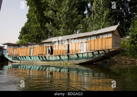 L'Inde, au Cachemire Srinagar, House Boat, Dal Lake rivière Jhelum Banque D'Images