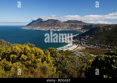 Avis de Simon's Town sur False Bay, Cape Town, Afrique du Sud Banque D'Images