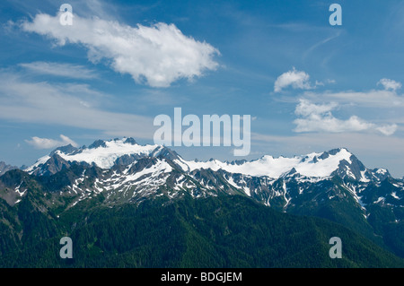 Le mont Olympe de la piste de la ligne haute, Olympic National Park, Washington. Banque D'Images