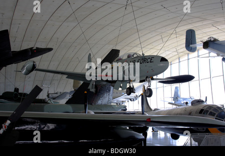 Un merveilleux exemple de l'avion Lockheed t-33a, en ce moment en permanence dans l'American Air Museum Duxford,angleterre. Banque D'Images