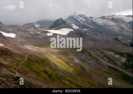 Le mont Shuksan est un pic de glace dans le parc national des North Cascades des États-Unis. Pris sur le sentier des lacs de la chaîne. Banque D'Images