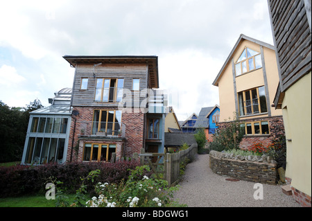 Eco maisons à l'Wintles à Bishops Castle Shropshire England Uk Banque D'Images