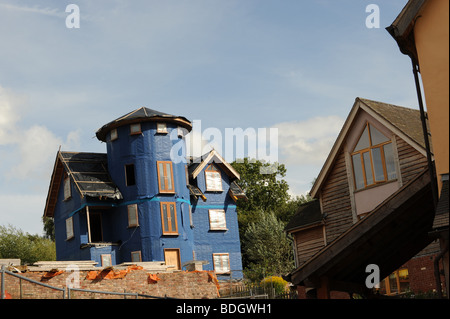 Eco maisons en construction à l'Wintles à Bishops Castle Shropshire England Uk Banque D'Images