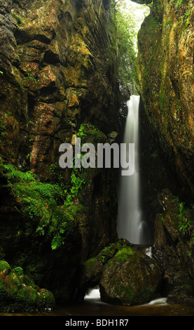 Dungeon Ghyll vigueur cascade à Great Langdale dans le Lake District Banque D'Images