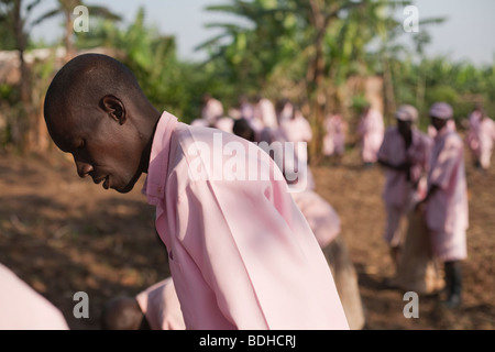 Les prisons du Rwanda contenir des milliers de génocidaires présumés. Banque D'Images