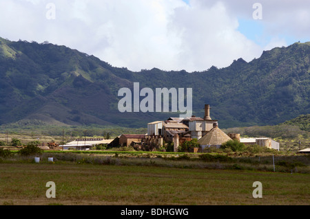 Ancien moulin à sucre désaffectée Koloa Kaua'i HI Banque D'Images