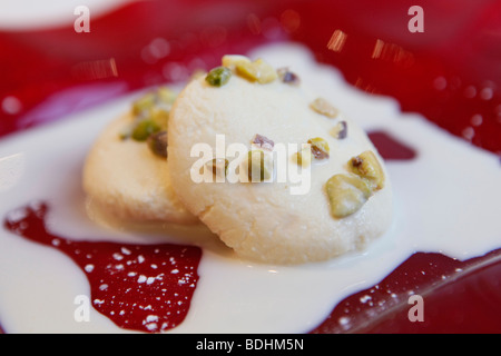 Shimla Pinks Restaurant Indien, la nourriture est faite de dessert indien avec du fromage cottage Banque D'Images