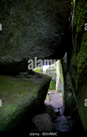 Les Rochers à Huelgoat en Bretagne France Banque D'Images