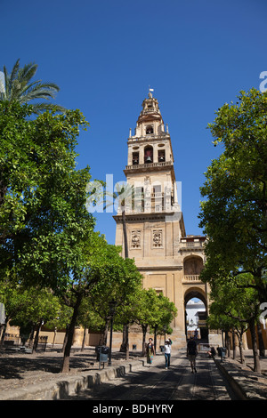 Torre del Alminar, Alminar Tower, la Mezquita de Cordoue, La Cathédrale, l'Espagne Banque D'Images