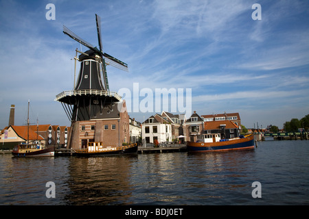 Moulin de Adriaan moulin, Haarlem, Hollande Banque D'Images