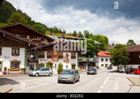 Des petits de Wallgau dans les Alpes bavaroises, l'Allemagne, de l'Europe Banque D'Images