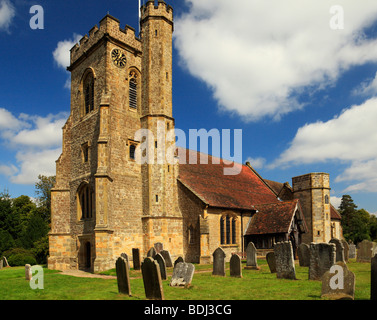 St Marys Church. Leigh, Sevenoaks, Kent, Angleterre, Royaume-Uni. Banque D'Images