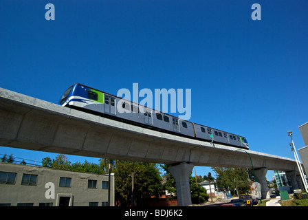 Nouvelle ligne Canada des trains de banlieue de transport rapide Vancouver Richmond Airport Banque D'Images