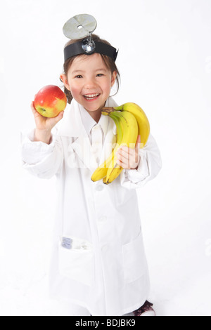 Girl Dressed as Doctor Banque D'Images