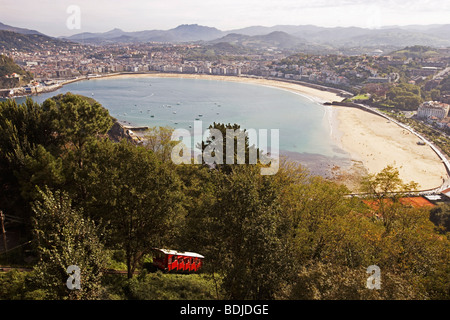 Aperçu de San Sebastian, Espagne Banque D'Images