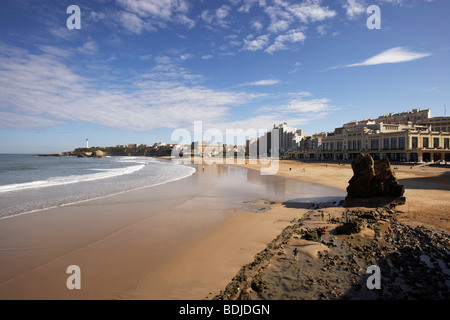 Plage de Biarritz, Aquitaine, France Banque D'Images