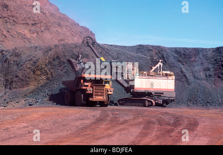 L'extraction de minerai de fer, à ciel ouvert d'Australie, Banque D'Images