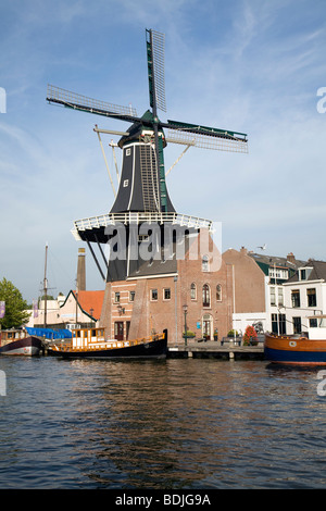 Moulin de Adriaan moulin, Haarlem, Hollande Banque D'Images