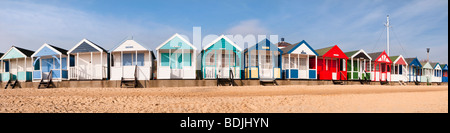 Cabines de plage de Southwold, Suffolk, UK Banque D'Images