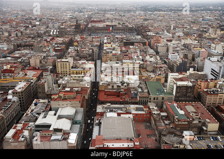 Vue aérienne du centre-ville de Mexico, Mexique Banque D'Images