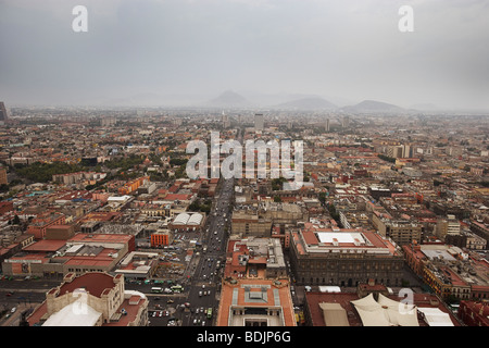 Vue aérienne du centre-ville de Mexico, Mexique Banque D'Images