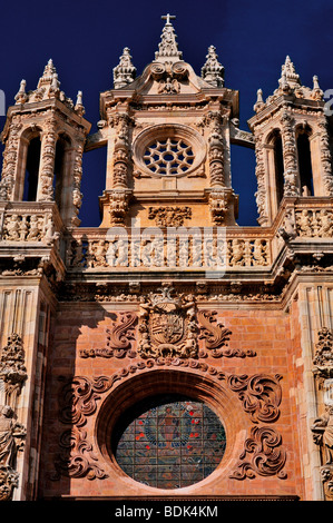 L'Espagne, la Via de la Plata : Détail de la cathédrale d'Astorga Banque D'Images