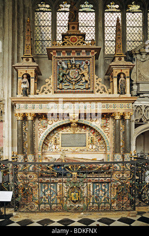 Robert Dudley, comte de Leicester et épouse Lettice Comtesse de Leicester tombe Beauchamp Chapelle St Marys Church Warwick en Angleterre Banque D'Images