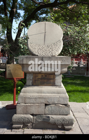 Solarium en temple, Beijing, Chine Banque D'Images