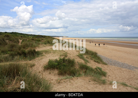 Omaha Beach, une des plages du débarquement utilisés pendant l'invasion des Alliés le 6 juin 1944 Colleville-sur-Mer, Normandie France Banque D'Images