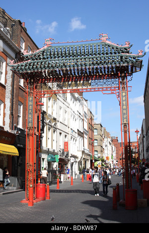 Gerrard Street, China Town, Londres, Angleterre, Royaume-Uni Banque D'Images