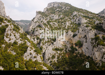 Gorges de Galamus dans le sud-ouest de la France Banque D'Images